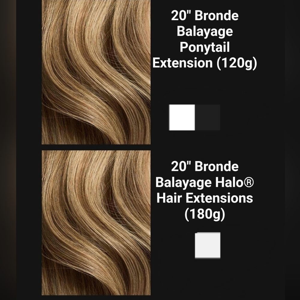 Luxy 20" halo + ponytail extension bundle in Bronde Balayage